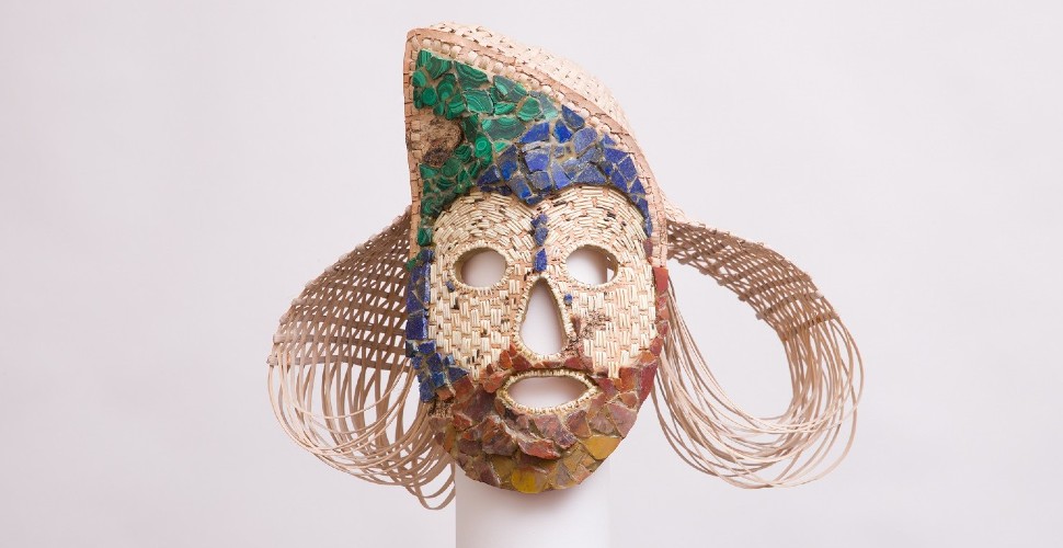 The Past As Future Artifact (Mask 2) 2020 by Jeffrey Gibson from 'Another Crossing - Artists Revisit the Mayflower Voyage'. Image by Brian Barlow.